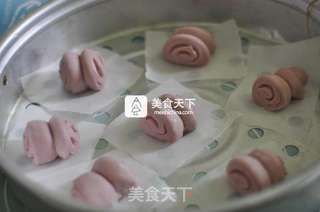 紫薯小花卷的做法步骤:14