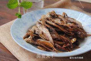 香酥银鱼干的做法步骤:6