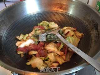 腊肉手撕包菜的做法步骤:9