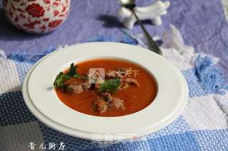 番茄牛肉浓汤的做法步骤:11