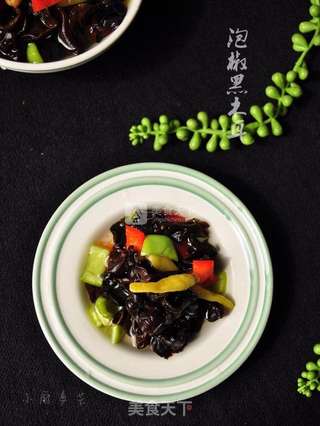 泡椒黑木耳的做法步骤:6