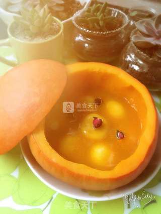 南瓜玫瑰汤圆的做法步骤:9