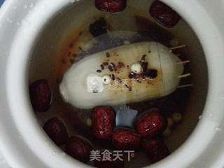 糯米藕 红豆红枣莲子养生茶——一做两吃糯米藕的做法步骤:7