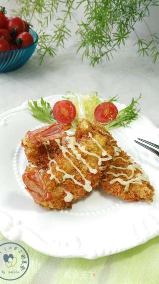 香酥虾排的做法步骤：10