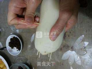 糯米藕 红豆红枣莲子养生茶——一做两吃糯米藕的做法步骤:5