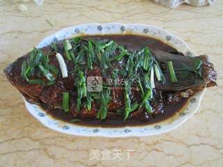 葱烧鲫鱼的做法步骤:14