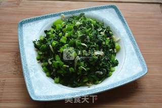 虾皮炒芥菜的做法步骤：6