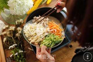 石锅拌饭一厨作铸铁锅版的做法步骤:4