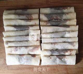 红豆沙春卷的做法步骤:8