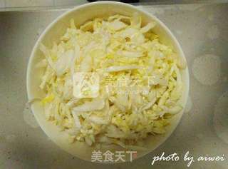 杏鲍菇拌白菜心的做法步骤:4