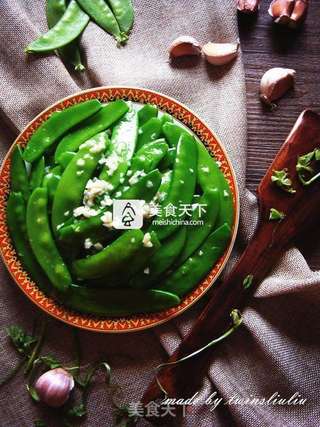 蒜蓉荷兰豆的做法步骤:7