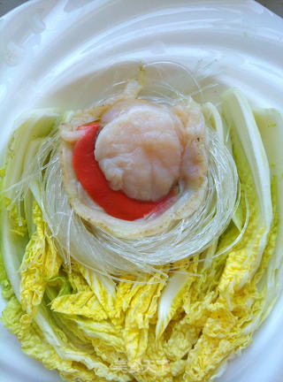 扇贝粉丝蒸娃娃菜的做法步骤:4
