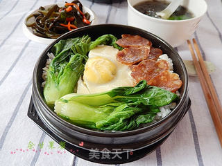 腊肠煲仔饭的做法步骤:7