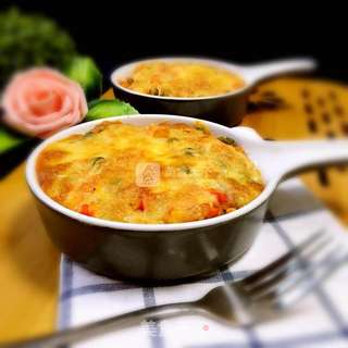 培根虾仁芝士焗饭的做法步骤:11