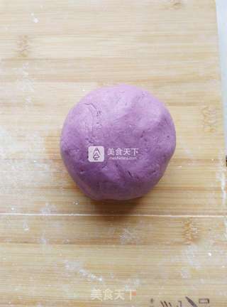 豆沙紫薯糯米饼的做法步骤:4