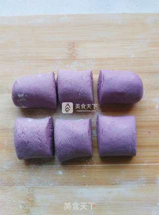 豆沙紫薯糯米饼的做法步骤:5