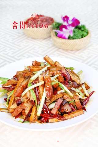 快手下饭菜【腊味熏香干】的做法步骤:6