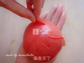 西红柿豌豆炒鸡蛋的做法步骤:4