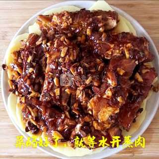 老干妈蒸排骨的做法步骤:15
