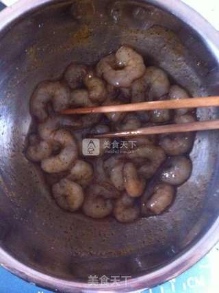 烤虾仁串的做法步骤：2