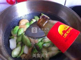 山药面筋炒丝瓜的做法步骤:7
