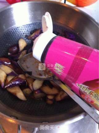 油松茸茄子的做法步骤:8