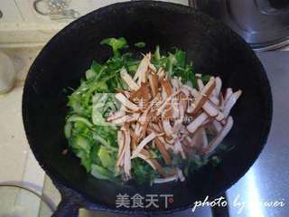 肉末香干油菜丝的做法步骤:8
