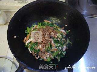 肉末香干油菜丝的做法步骤:9