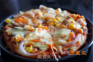老干妈味蔬菜披萨的做法步骤:12