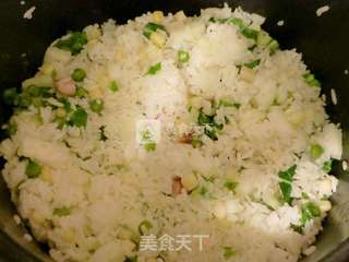 电饭煲菜肉饭的做法步骤:4