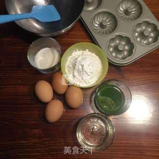 艾草味小戚风的做法步骤:4