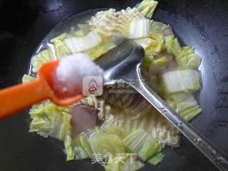 牛肉白菜波纹面的做法步骤：6