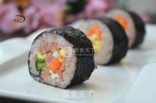 红梗米紫菜包饭的做法步骤:9
