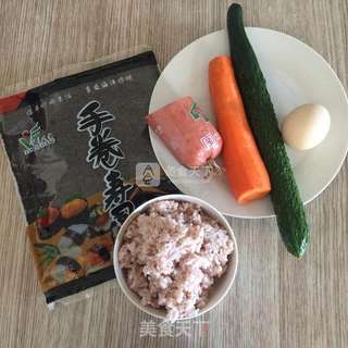 红梗米紫菜包饭的做法步骤：1