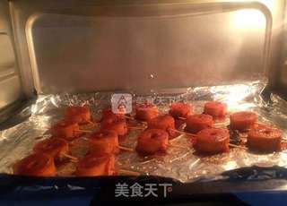 叉烧豆皮卷的做法步骤:7
