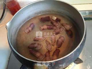 河蚌烧酱肉的做法步骤:6