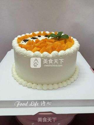 【芒果奶油蛋糕】--- 最喜欢无任何添加无任何色素的蛋糕的做法步骤:12