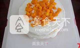 【芒果奶油蛋糕】--- 最喜欢无任何添加无任何色素的蛋糕的做法步骤:7