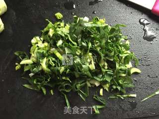 青菜火腿炒饭的做法步骤:2