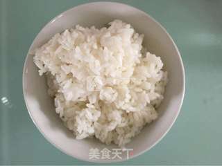 青菜火腿炒饭的做法步骤:4