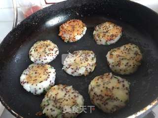 葱香藜麦土豆泥饼的做法步骤:11