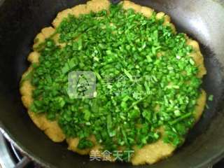 韭菜豆面玉米饼的做法步骤:14