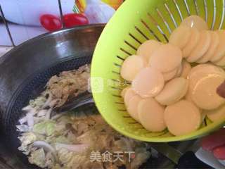 白菜肉丝汤年糕的做法步骤:6