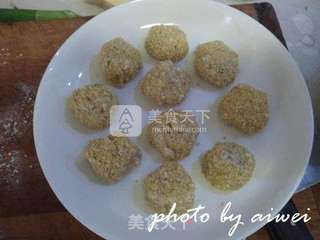 小米豆腐虾仁丸的做法步骤:8