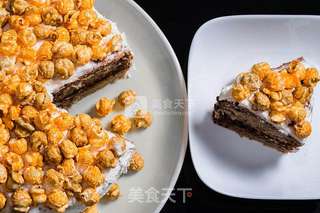 双色爆谷戚风蛋糕 —— Chicago Mix Chiffon Cake的做法步骤:19