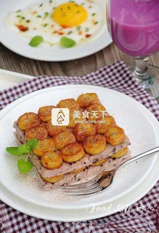紫米香蕉三明治的做法步骤:7