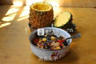 健康养颜菠萝饭的做法步骤:7