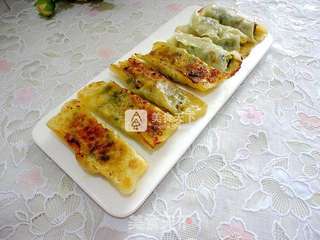韭菜虾皮肉馅锅贴的做法步骤:12