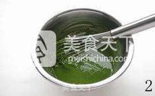 【抹茶蛋糕卷】---最爱那一抹清香的翠绿的做法步骤:2