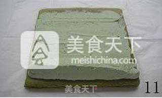 【抹茶蛋糕卷】---最爱那一抹清香的翠绿的做法步骤:11